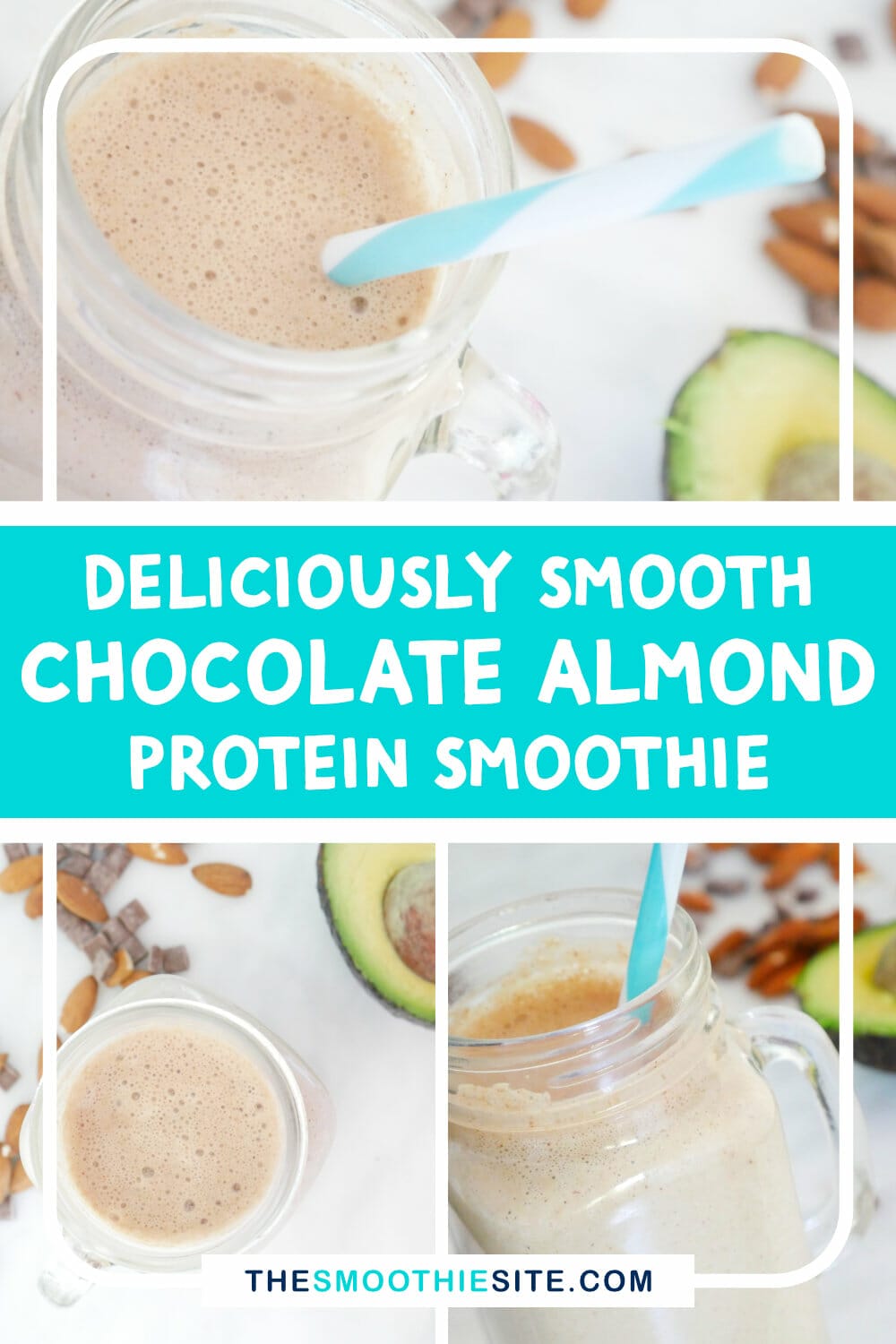 Chocolate almond butter protein shake smoothie (Keto Friendly!) via @thesmoothiesite