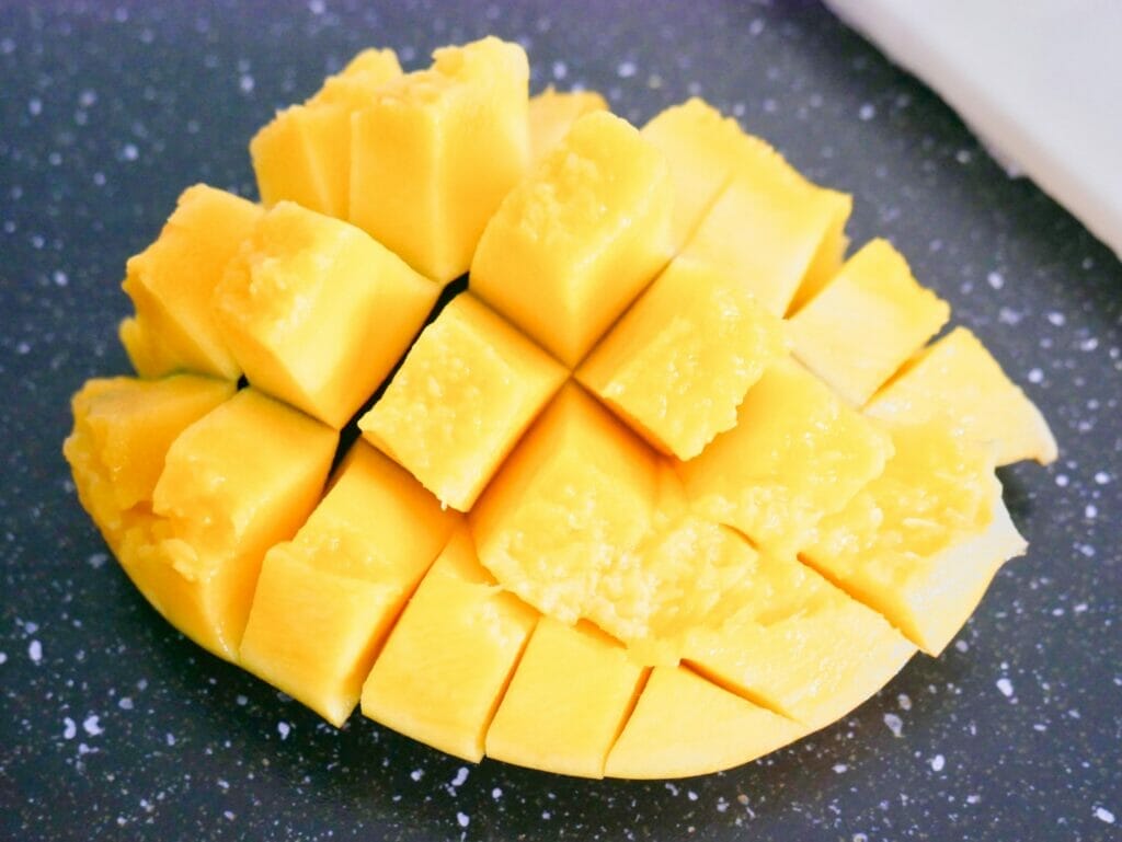 Mango cut up in to pieces