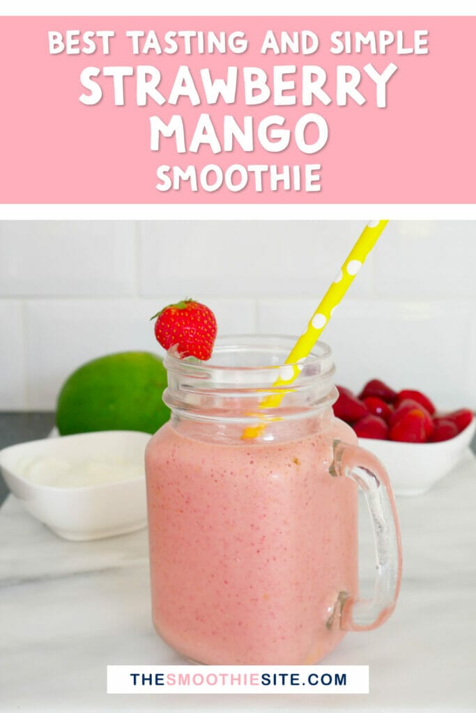 Best tasting and simple strawberry mango smoothie
