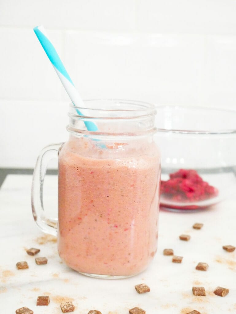Raspberry protein shake