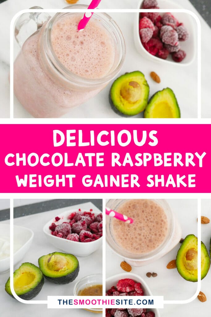 Chocolate raspberry smoothie weight gainer shake