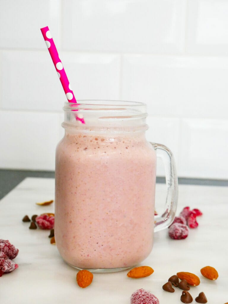 Chocolate almond butter smoothie protein shake